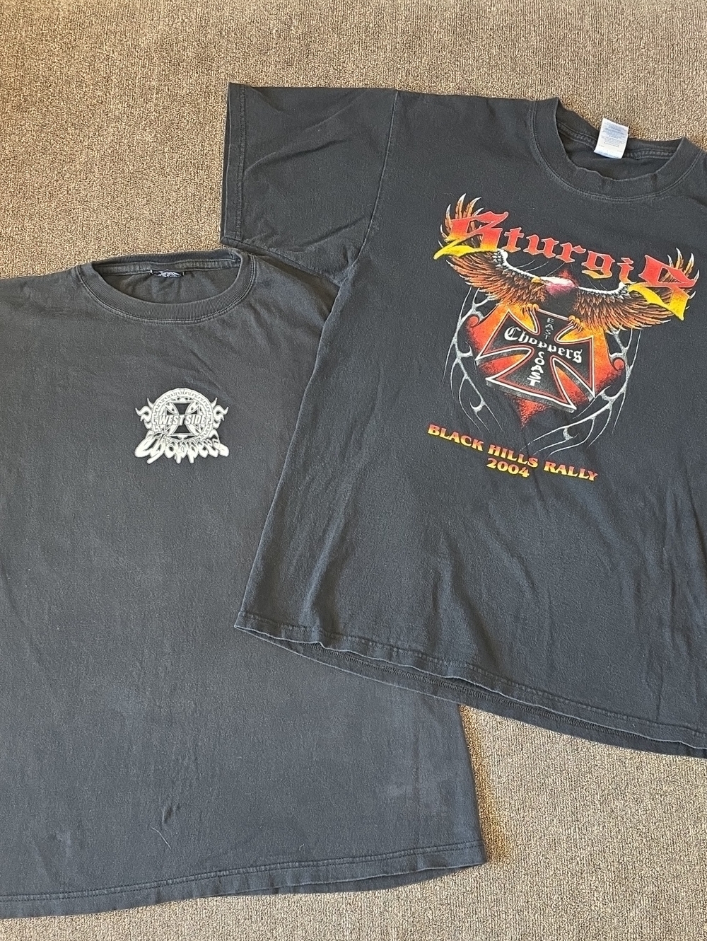 Vintage Black Graphic Tee Bundle - Sturgis Rally Choppers